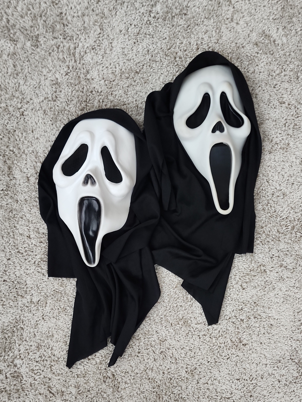 2 Classic Ghost Face Costume Mask - White & Black